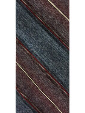 Michael Reed Neck Tie Blue Red Gold Diagonal Stripes 3 in Wide 55 in Long